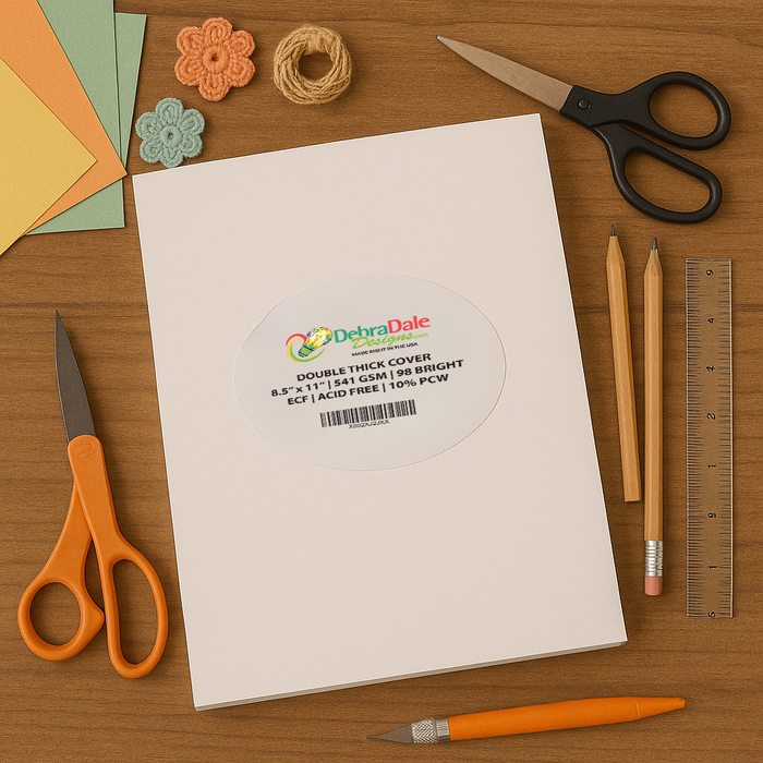 25 Sheets 8.5" x 11" - 200# Double Thick Cover (541 GSM) - Premium Heavyweight Cardstock for Crafting - Made in USA