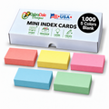 2x3.5 Mini Blank Index Cards, 1000 Count, Multi-Color 199gsm