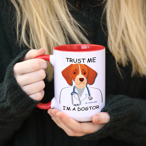 Personalized Veterinarian Gifts | Trust Me I'm a Dogtor Coffee Mug | Choice of Colors and Sizes