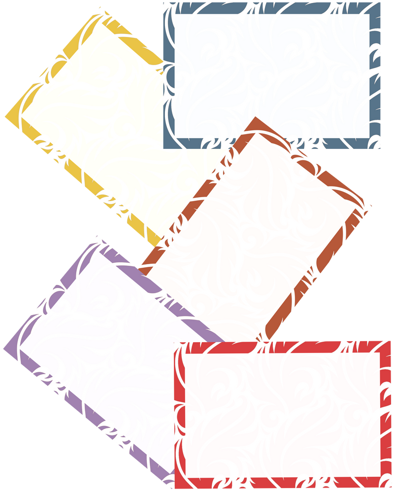 4” x 6” Blank Index Cards – 250 Count – Paisley Design – 253 gsm Premium Cardstock