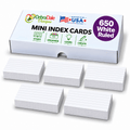 2x3.5 Mini Ruled Index Cards | 650 Count | White 271 gsm Premium Weight
