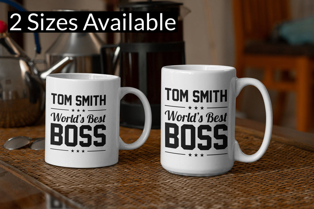 Personalized World's Best Boss Mug, Custom Coffee Mug, Personalized Coffee Mug, Office Gift