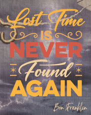 Set of 6 unframed 8" x 10" prints featuring Ben Franklin quotes with decorative typography on textured background.