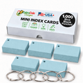 2” x 3.5” Blank Index Cards, Blue, 1,000 Count, Hole-Punched
