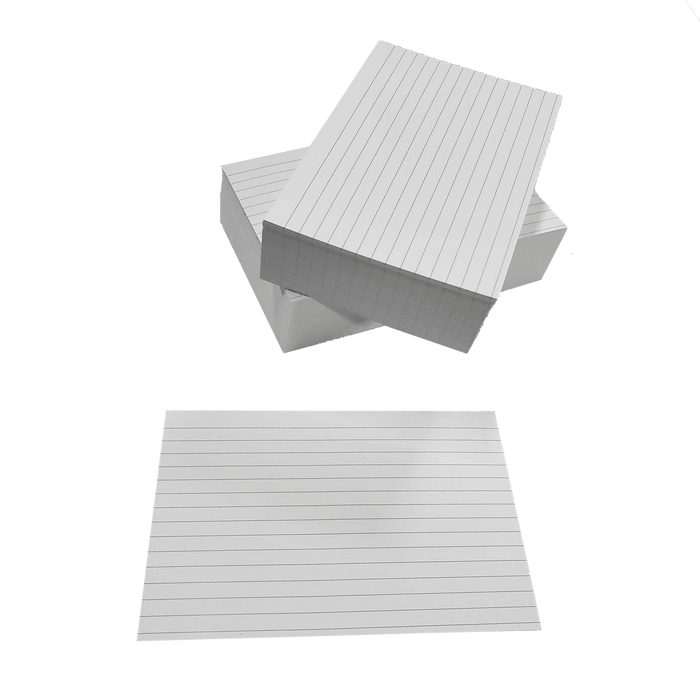 4" x 6" - Ruled White Index Cards with Dividers - Premium Paper Thickness