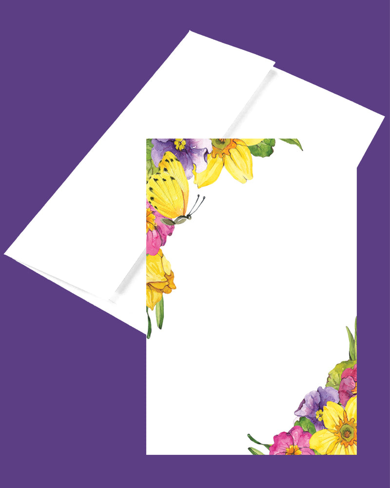 4” x 6” Note Cards with Envelopes – 50 Count – Blooming Notes – 300 gsm Premium Cardstock