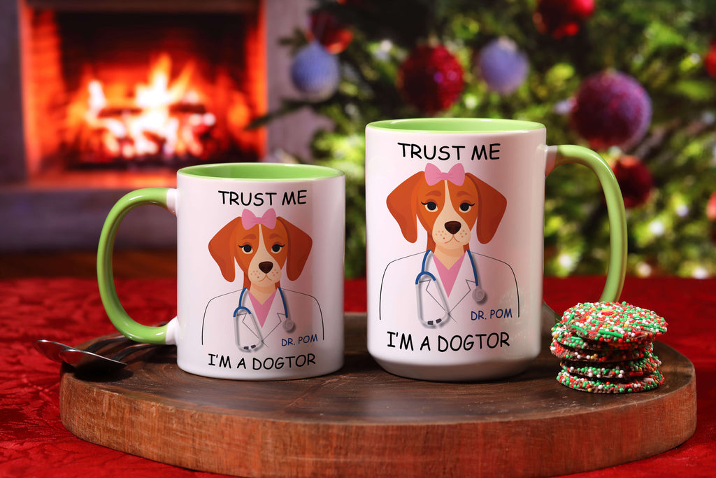 Personalized Veterinarian Gifts | Trust Me I'm a Female Dogtor Coffee Mug Image 2 | Choice of Colors and Sizes