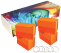 2×3.5 mini blank cards, orange, hole-punched with rings, premium cardstock – Debra Dale Designs