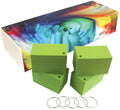 2×3.5 mini blank cards, green, hole-punched with rings, premium cardstock – Debra Dale Designs