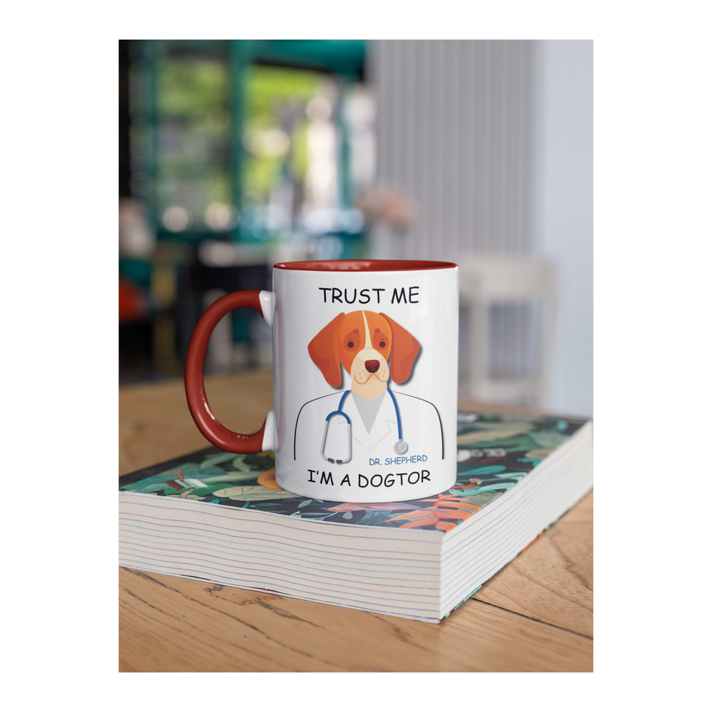 Personalized Veterinarian Gifts | Trust Me I'm a Dogtor Coffee Mug Image 1 | Choice of Colors and Sizes