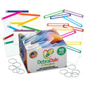 4x6 ruled index cards in ten colors, 250 count, with color bar punched holes and rings for organization.