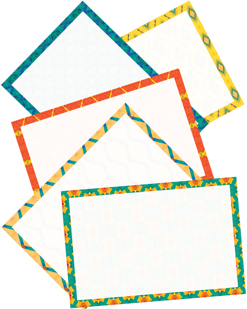 4” x 6” Blank Index Cards – 50 Count – Boho Harmony Design – 253 gsm Premium Cardstock