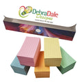 Bulk 3.5” x 2” ruled mini index cards in assorted colors, stacked with a branded box in the background.