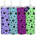 Paw Print Tumbler 20 oz Stainless Steel Choice of Colors
