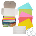 3 x 5 ruled index cards, white, hole-punched with rings and dividers, 200 count, 326 gsm premium plus cardstock – Debra Dale Designs