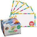 4” x 6” ruled index cards, paint splatter border, 253 gsm premium cardstock – Debra Dale Designs