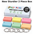2x3.5 Mini Blank Index Cards, Hole Punched, 1000 Count, Multi-Color 199gsm (Copy)
