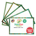 4” x 6” blank index cards with vintage charm design, teal and gold accents, pack of 50, made from 253 gsm cardstock.