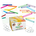 3 x 5 ruled index cards, color bar design, hole-punched with rings and matching dividers, 350 count, 199 gsm cardstock – Debra Dale Designs