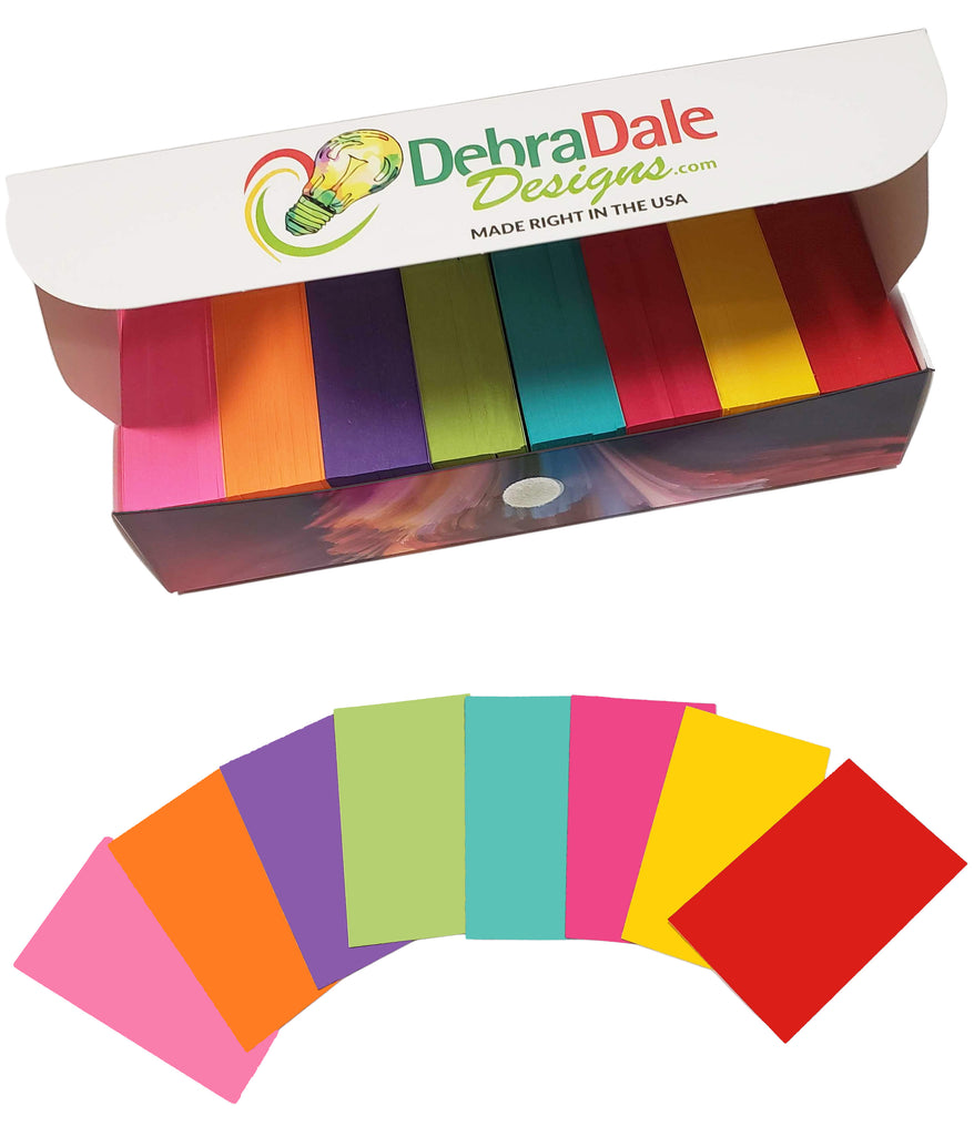 2” x 3.5” Blank Mini Index Cards – 640 Count – Bright Multi-Color – 271 gsm Premium Cardstock (100# Cover)