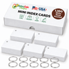 Mini Blank Index Cards, 2x3.5 Inches, 1,100 Count, White Punched