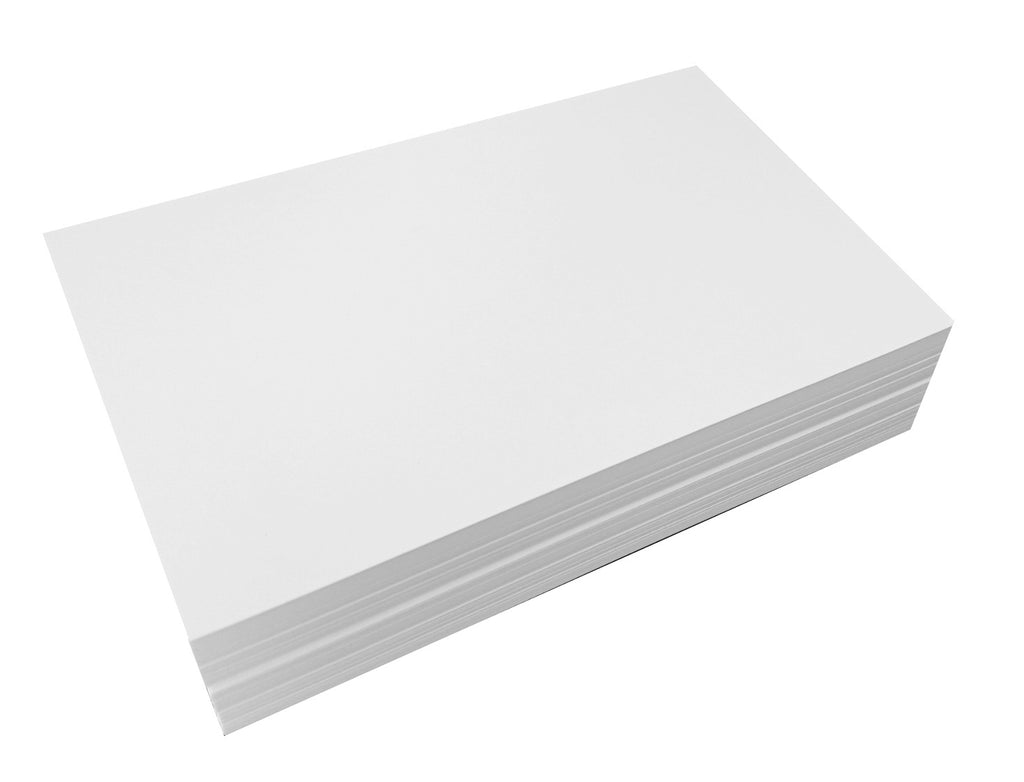 5” x 8” Blank Index Cards, 100 Count, White, 325 gsm Premium Plus