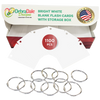 2” x 3.5” Blank Mini Index Cards – 1,100 Count – White – Hole-Punched with Rings – 163 gsm Best Value Cardstock