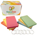 3 x 5 blank index cards, 6 colors, hole-punched, 300 count, 199 gsm premium cardstock – Debra Dale Designs