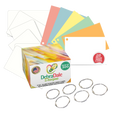3 x 5 blank index cards, 6 assorted colors, hole-punched with 6 rings, 300 count, 163 gsm best value cardstock – Debra Dale Designs