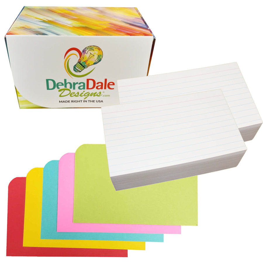 3 x 5 ruled index cards with dividers, 200 count, 326 gsm premium plus cardstock – Debra Dale Designs