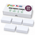 2x3.5 Mini Blank Index Cards | 650 Count | Bright White 271 gsm Premium Weight