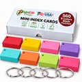 2×3.5 Bright Mini Cards, 560 Blank, Hole Punched with Rings, 271 gsm