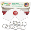 2” x 3.5” Blank Mini Index Cards – 1,100 Count – White – Hole-Punched with Rings – 163 gsm Best Value Cardstock