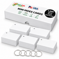 Mini Blank Index Cards, 2x3.5 Inches, 1,000 Count, White Punched