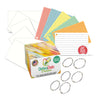 3” x 5” Ruled Index Cards – 300 Count – Multi-Color – Hole-Punched with Rings – 163 gsm Value – With Dividers
