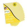 5” x 7” Blank Notepads – 13 Pack – Yellow – 50 Sheets Each – 20# Bond – Chipboard Back
