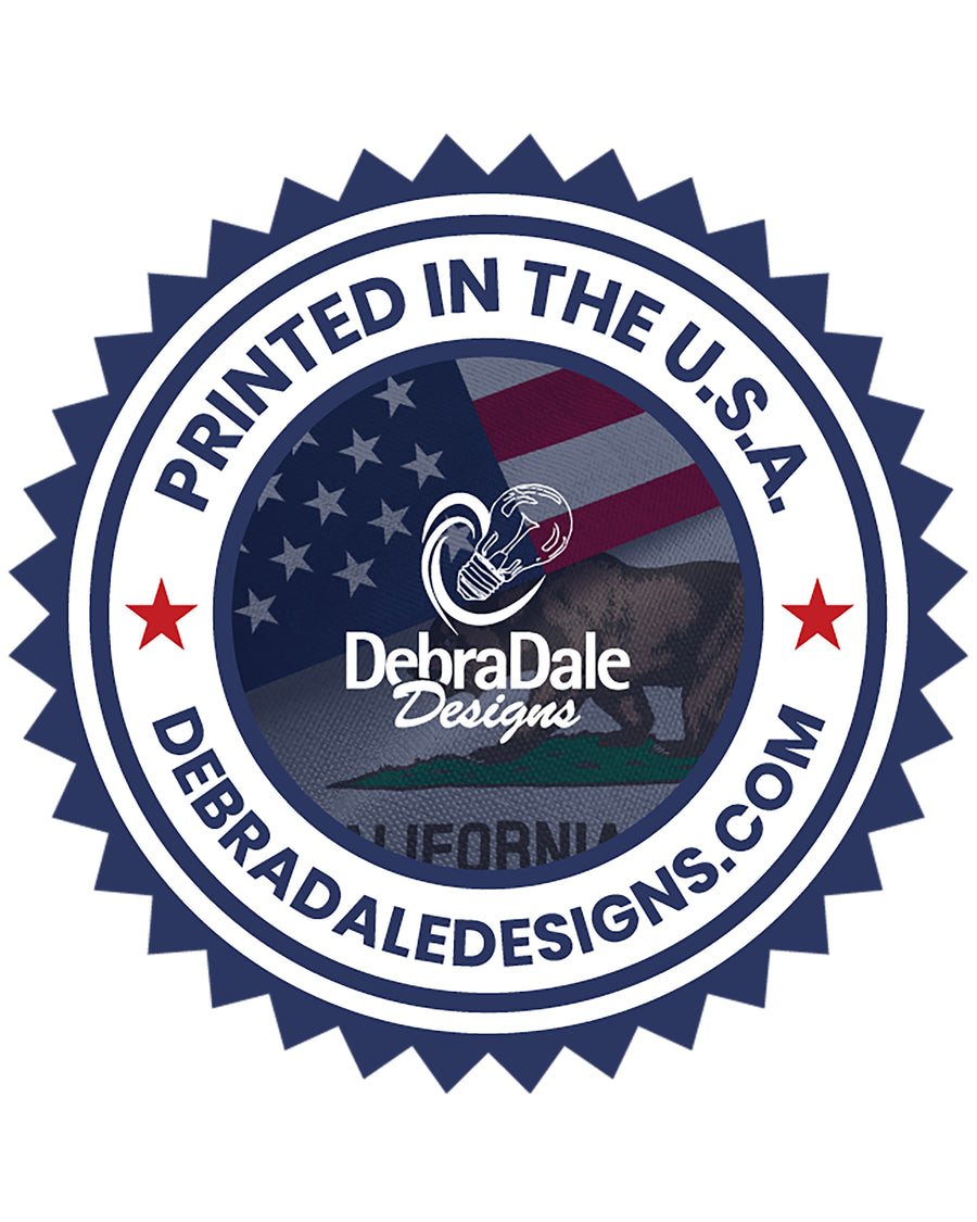 Debra Dale Designs printed in USA badge
