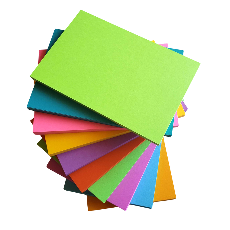 Bulk 4” x 6” Blank Index Cards – 300 Count – 10 Colors – 176 gsm – Great for Classrooms