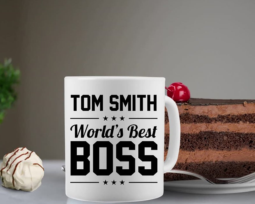 Personalized World's Best Boss Mug, Custom Coffee Mug, Personalized Coffee Mug, Office Gift