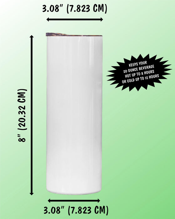 Camping Is My Therapy 20 oz Stainless Steel Tumbler | Retro Camper Design | Double Wall Insulated Travel Mug