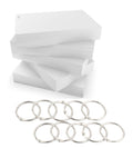 3” x 5” blank index cards, white, hole-punched, 253 gsm premium cardstock