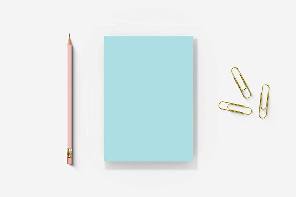 5” x 7” Blank Notepads – 13 Pack – Blue – 50 Sheets Each – 20# Bond – Chipboard Back