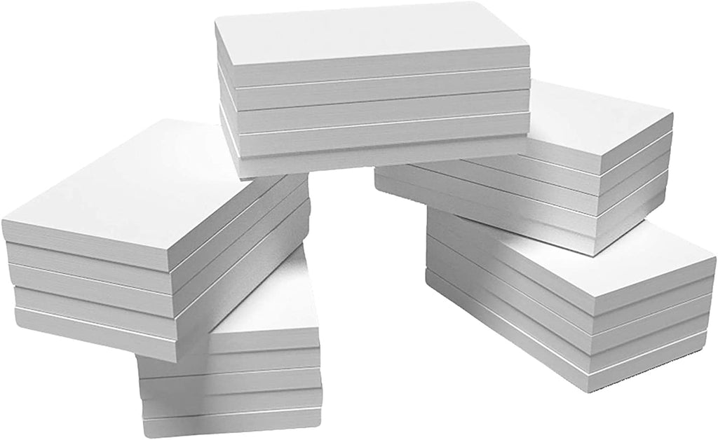 3” x 5” Blank Note Pads – 25 Pack – White – 100 Sheets Each