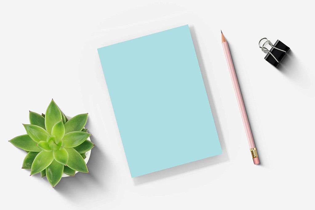 5” x 7” Blank Notepads – 13 Pack – Blue – 50 Sheets Each – 20# Bond – Chipboard Back