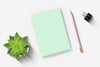 5” x 7” Blank Notepads – 13 Pack – Green – 50 Sheets Each – 20# Bond – Chipboard Back