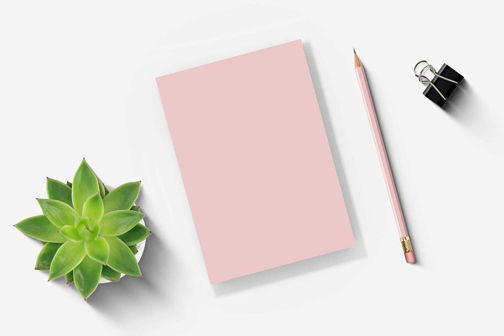 5” x 7” Blank Notepads – 13 Pack – Pink – 50 Sheets Each – 20# Bond – Chipboard Back