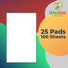 3” x 5” Blank Note Pads – 25 Pack – White – 100 Sheets Each