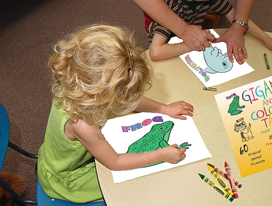 GIGANTIC ANIMAL COLORING BOOK WITH CRAYONS