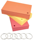 3 x 5 blank index cards, cherry, yellow and salmon colors, hole-punched, 300 count, 199 gsm premium cardstock – Debra Dale Designs