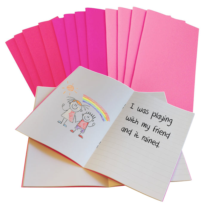 Ruled and Blank Page Journals - 3 Different Pink Astrobright Covers